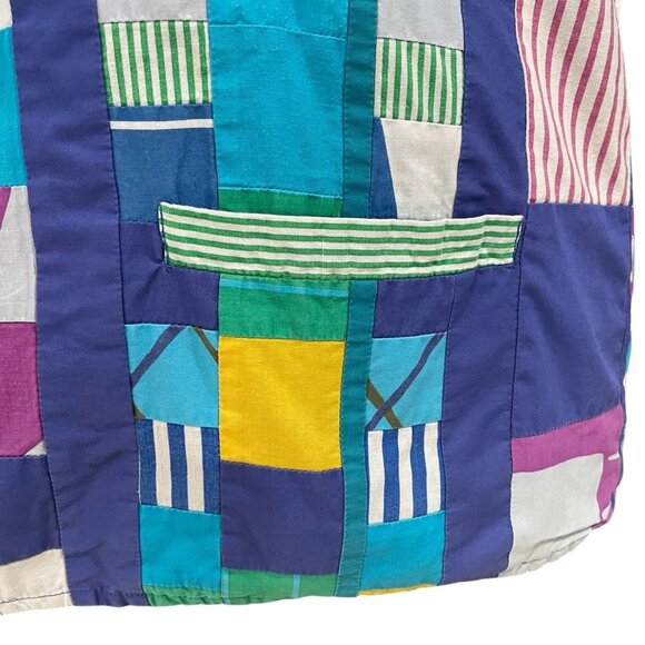 Handmade Patchwork Kimono Jacket Colorful Boho Art Wear Retro Oversized Eclectic - Picture 8 of 10